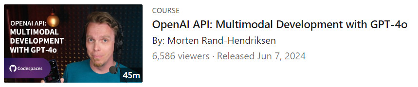 Pictures · LinkedIn — OpenAI API: Multimodal Development with GPT-4o 2024-6