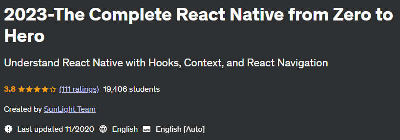 Pictures · Udemy — 2023-The Complete React Native from Zero to Hero 2020-10