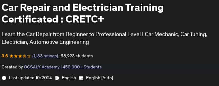Pictures · Udemy — Car Repair and Electrician Training Certificated : CRETC+ 2024-7