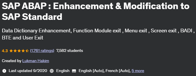 Pictures · Udemy — SAP ABAP : Enhancement & Modification to SAP Standard 2019-2