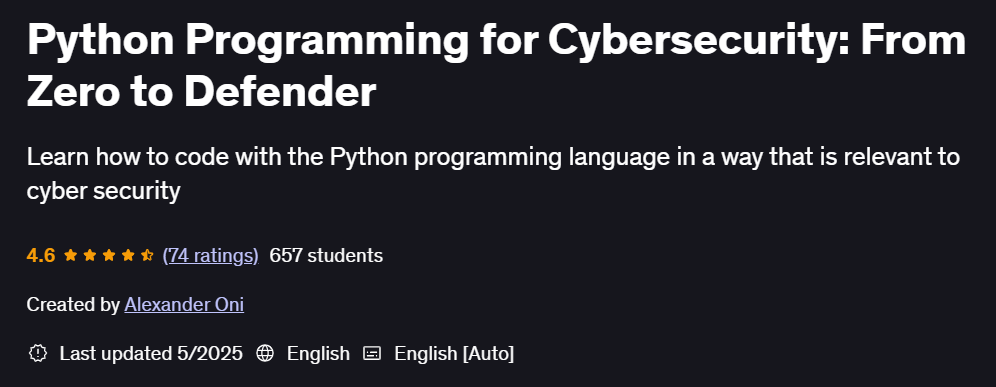 Pictures · Udemy — Python Programming for Cybersecurity: From Zero to Defender 2025-5