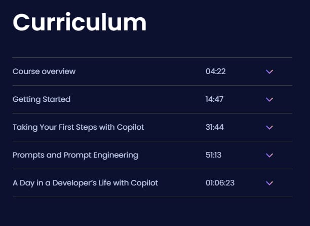 Course topics · Dometrain — Getting Started: Boosting Developer Productivity with AI 2024-9