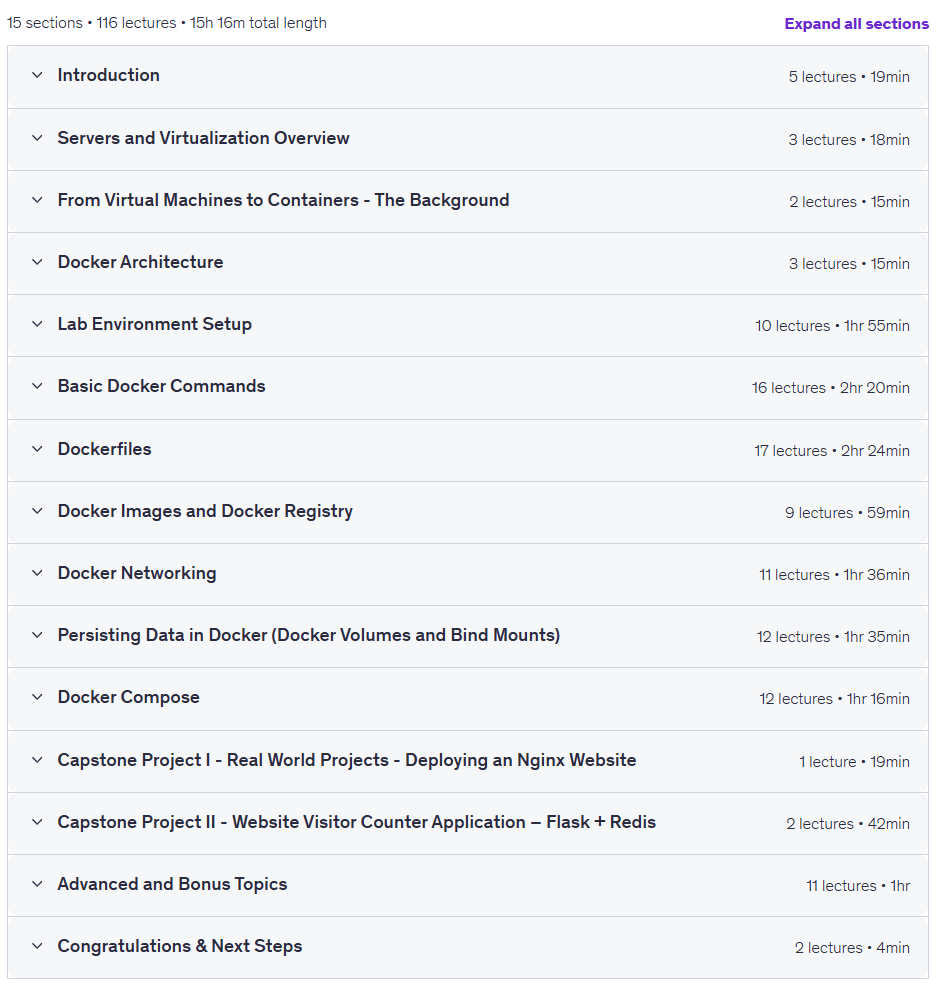 कोर्स के विषय · अंतिम Docker Absolute Beginners के लिए Bootcamp 2026-5