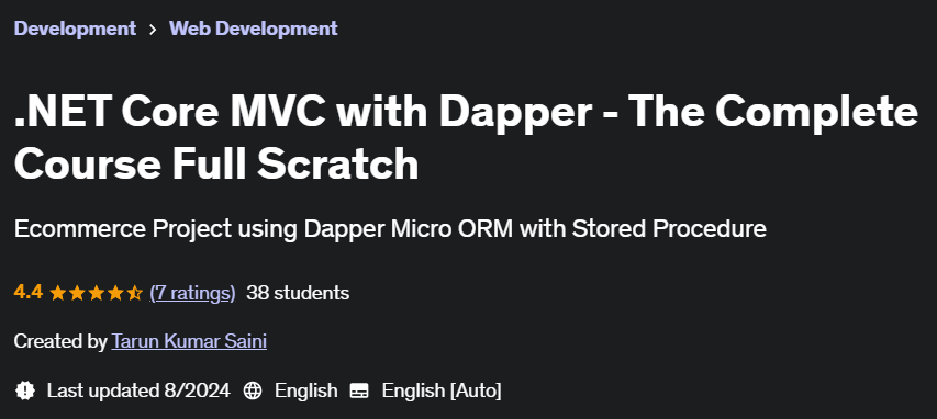 Pictures · .NET Core MVC with Dapper – The Complete Course Full Scratch 2024-8
