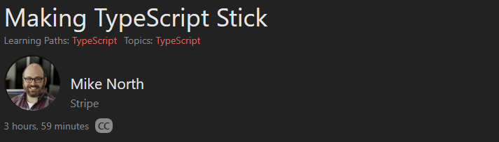 Pictures · Making TypeScript Stick 2022-10