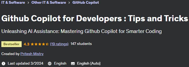 Pictures · Udemy — Github Copilot for Developers : Tips and Tricks 2023-12