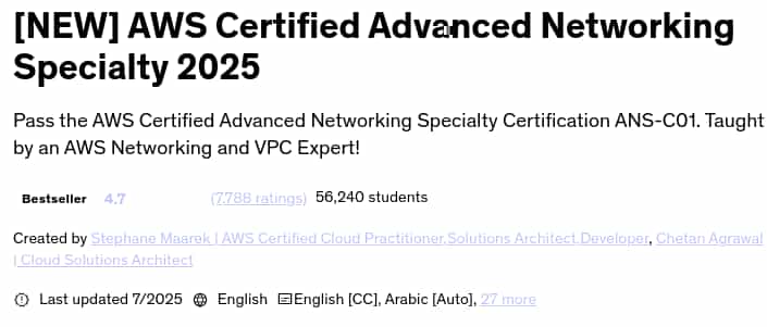 Pictures · Udemy — [NEW] AWS Certified Advanced Networking Specialty 2025 2025-7
