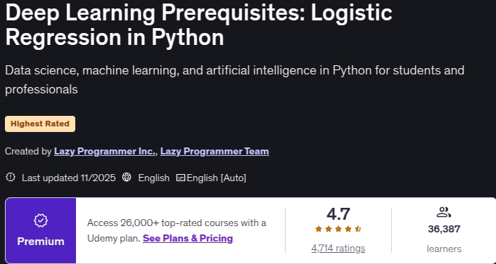 画像 · 深い学習の原則:ロジスティックの復興 Python 2025-11