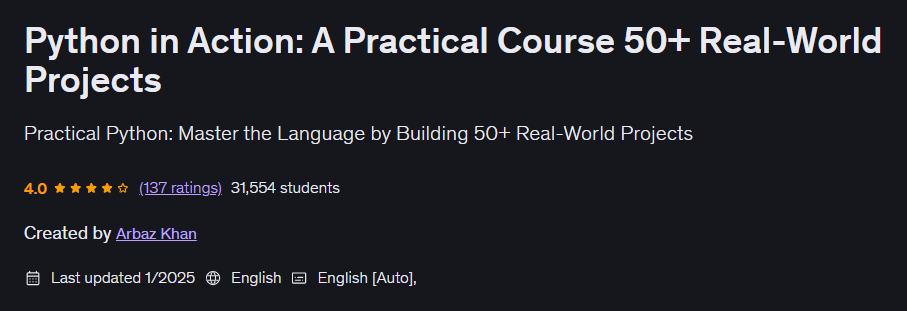 Bilder · Python In Aktion: Ein praktischer Kurs 50+ Real-Welt-Projekte 2025-1