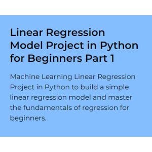 Projectpro – Linear Regression Model Project in Python for Beginners Part 1 2024-7