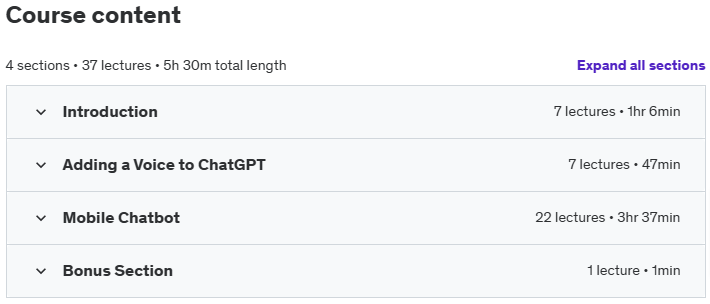 Course topics · ChatGPT x Unity : The Ultimate Integration Guide 2023-3