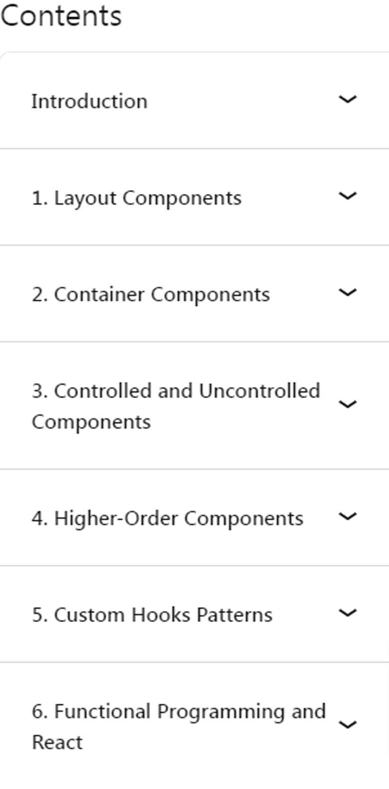 Course topics · React: Design Patterns 2022-9