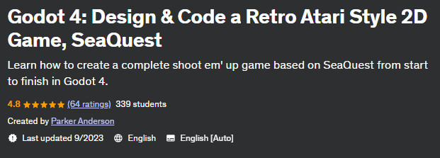 Pictures · Udemy — Godot 4: Design & Code a Retro Atari Style 2D Game, SeaQuest 2023-9