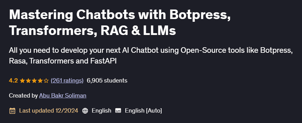 Pictures · Udemy — Mastering Chatbots with Botpress, Transformers, RAG & LLMs 2024-12