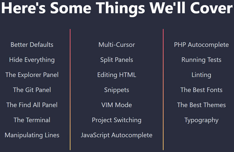 Course topics · MakeVSCodeAwesome – Make VS Code Awesome 2023-5