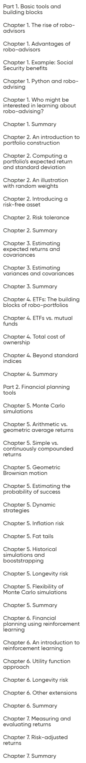 موضوعات الدورة · Oreilly – بناء Robo-Advisor مع Python (بالإنجليزية: From Scratch, Video Edition) 2025-4