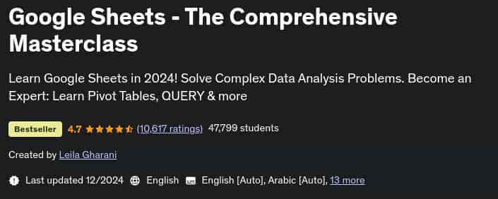 Pictures · Udemy — Google Sheets – The Comprehensive Masterclass 2024-12