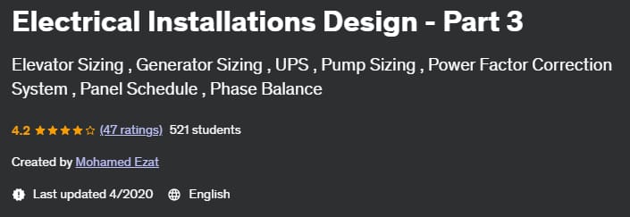 Pictures · Udemy — Electrical Installations Design – Part 3 2020-4
