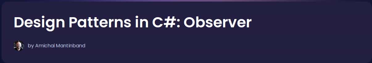 Pictures · Dometrain — Design Patterns in C#: Observer 2024-11