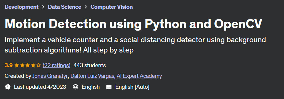 Pictures · Udemy — Motion Detection using Python and OpenCV 2023-3