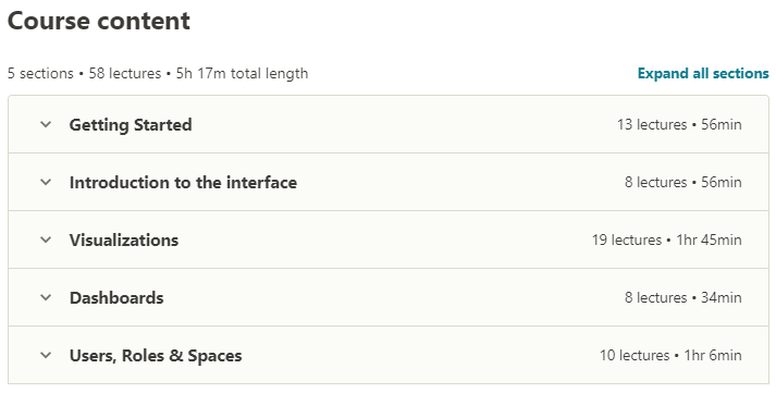 Course topics · Data Visualization with Kibana 2020-12