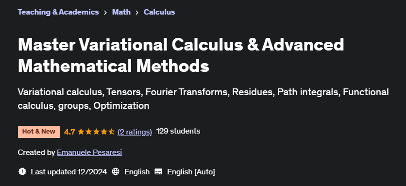 Pictures · Udemy — Master Variational Calculus & Advanced Mathematical Methods 2024-9