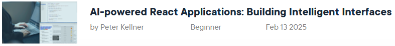 Pictures · Pluralsight — AI-powered React Applications: Building Intelligent Interfaces 2025-2