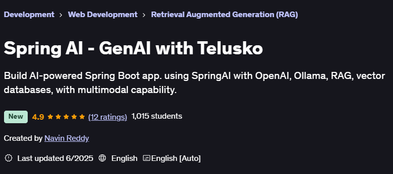Pictures · Udemy — Spring AI – GenAI with Telusko 2025-6