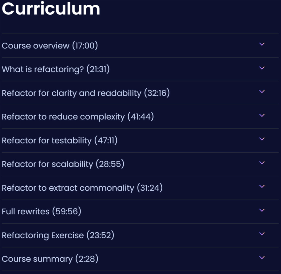 کورس کے موضوعات · Dometrain – From Zero to Hero: Refactoring for C# ترقیات 2024-6