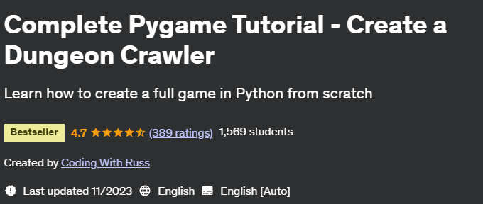 Pictures · Udemy — Complete Pygame Tutorial – Create a Dungeon Crawler 2023-11