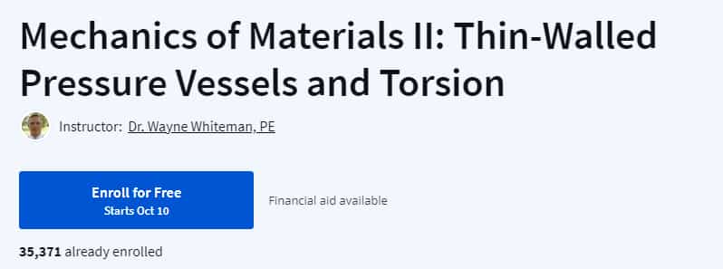 Pictures · Coursera — Mechanics of Materials II: Thin-Walled Pressure Vessels and Torsion 2024-10