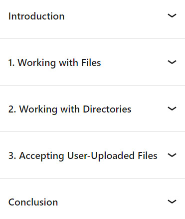 Course topics · PHP Techniques: Working with Files and Directories 2021-3