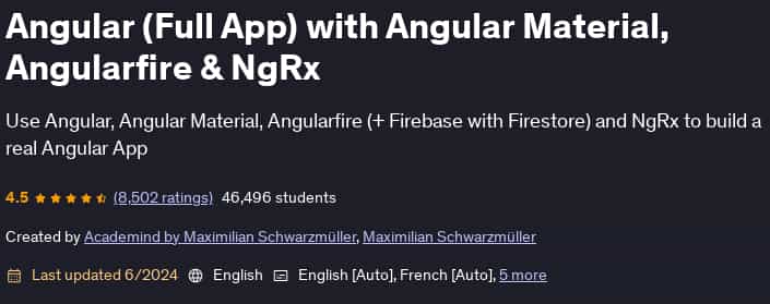 Pictures · Udemy — Angular (Full App) with Angular Material, Angularfire & NgRx 2024-6
