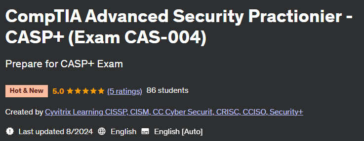 Pictures · Udemy — CompTIA Advanced Security Practionier – CASP+ (Exam CAS-004) 2024-7