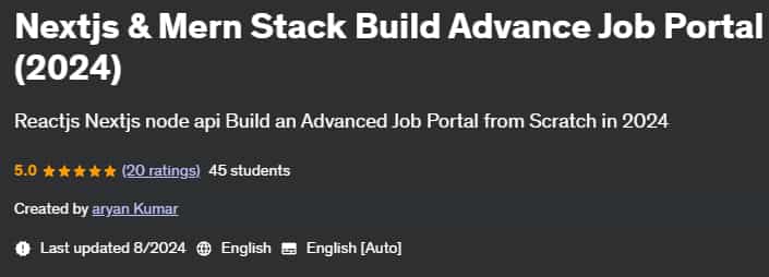 Pictures · Udemy — Nextjs & Mern Stack Build Advance Job Portal (2024) 2024-7