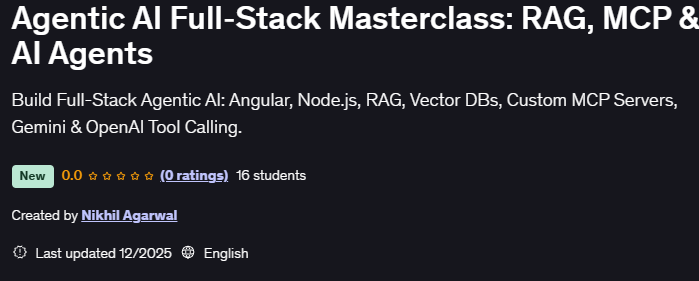 Pictures · Udemy — Agentic AI Full‑Stack Masterclass: RAG, MCP & AI Agents 2025-11