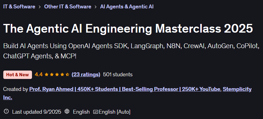 Pictures · Udemy — The Agentic AI Engineering Masterclass 2025 2025-9