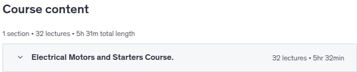 Course topics · Learn Electrical Motors and Starters. 2025-9