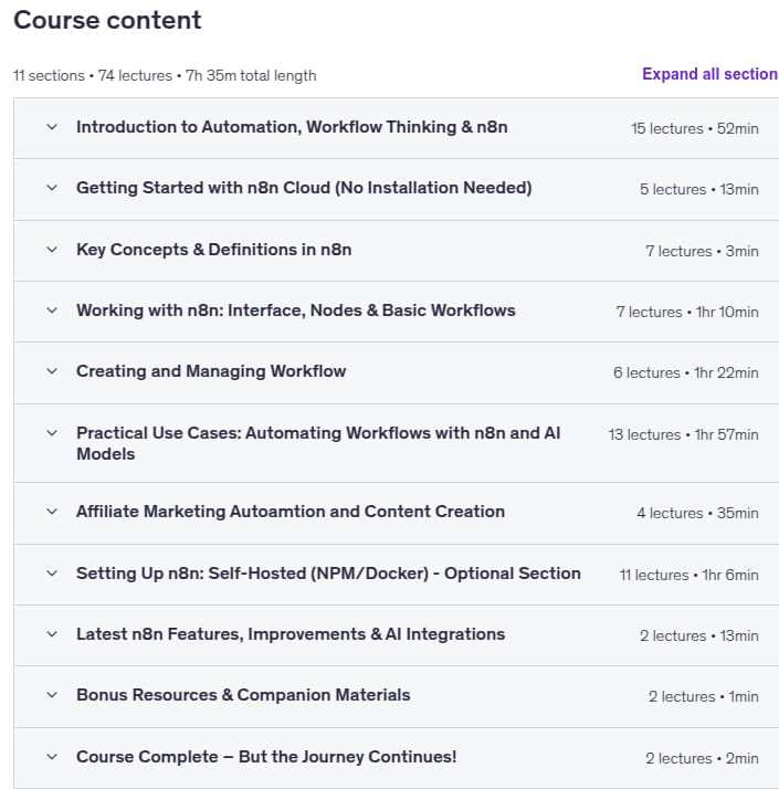 موضوعات الدورة · n8n أوتوماتيك : بناء AI الوكلاء و APIs و No-Code Workflows 2025-11