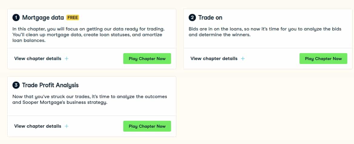 Course topics · Datacamp — Case Study: Mortgage Trading Analysis in Power BI 2024-12