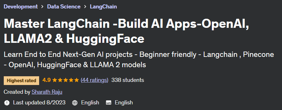 Pictures · Udemy — Master LangChain -Build AI Apps-OpenAI, LLAMA2 & HuggingFace 2023-7
