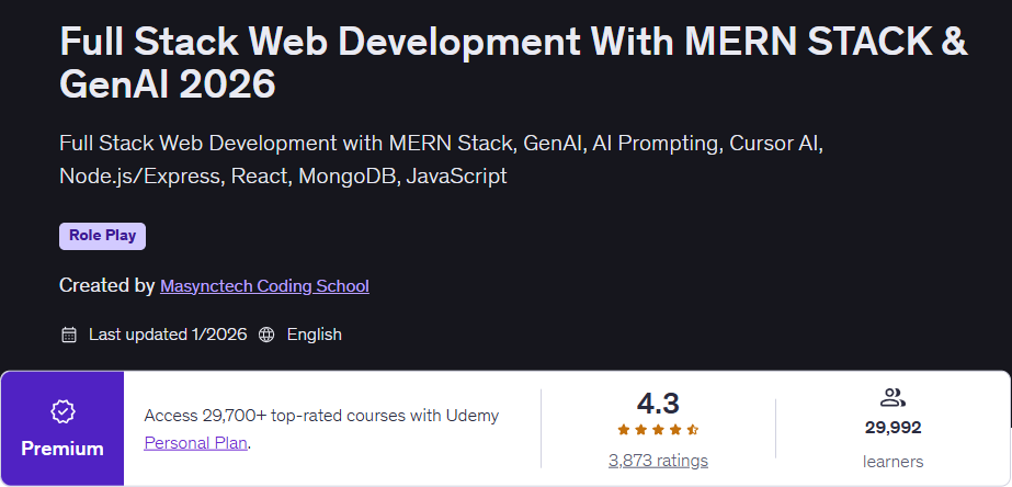 الصور · تطوير الويب الكامل مع MERN STACK & GenAI 2026 2026-1