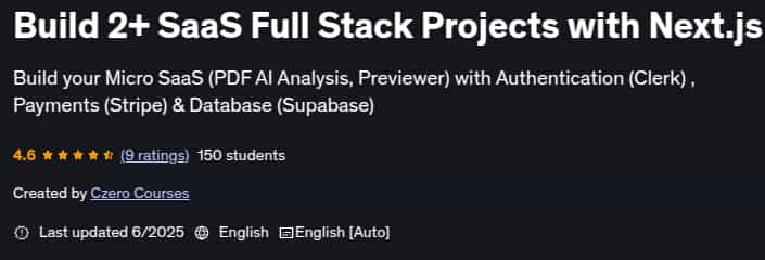 Pictures · Udemy — Build 2+ SaaS Full Stack Projects with Next.js 2025-6