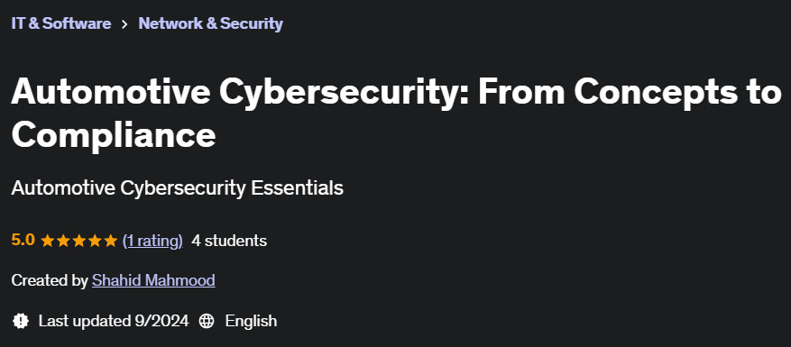 Pictures · Udemy — Automotive Cybersecurity: From Concepts to Compliance 2024-9