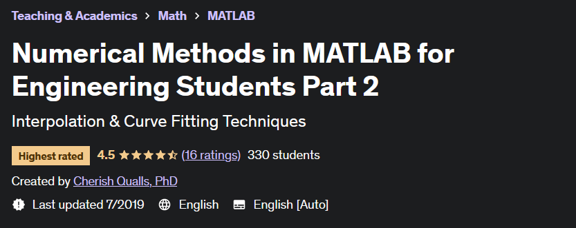 Pictures · Udemy — Numerical Methods in MATLAB for Engineering Students Part 2 2019-7