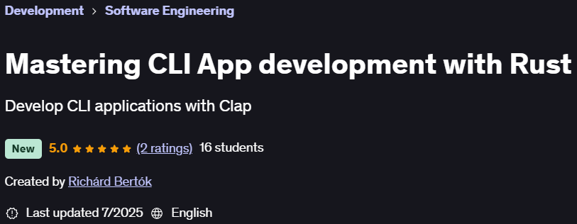 Pictures · Udemy — Mastering CLI App development with Rust 2025-7