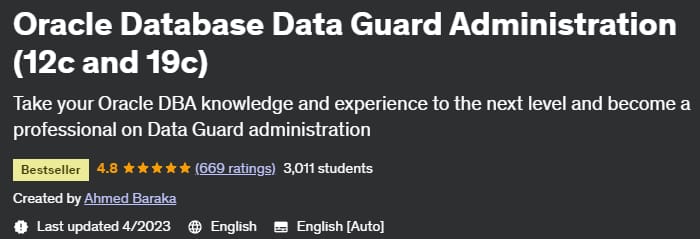 Pictures · Udemy — Oracle Database Data Guard Administration (12c and 19c) 2023-4