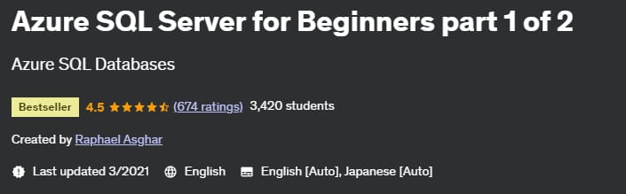 Pictures · Udemy — Azure SQL Server for Beginners part 1 of 2 2021-3