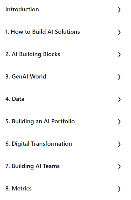 Course topics · LinkedIn — The New AI Tech Stack: AI Literacy for Tech Leaders 2024-11