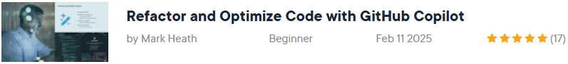 Pictures · Pluralsight — Refactor and Optimize Code with GitHub Copilot 2025-4